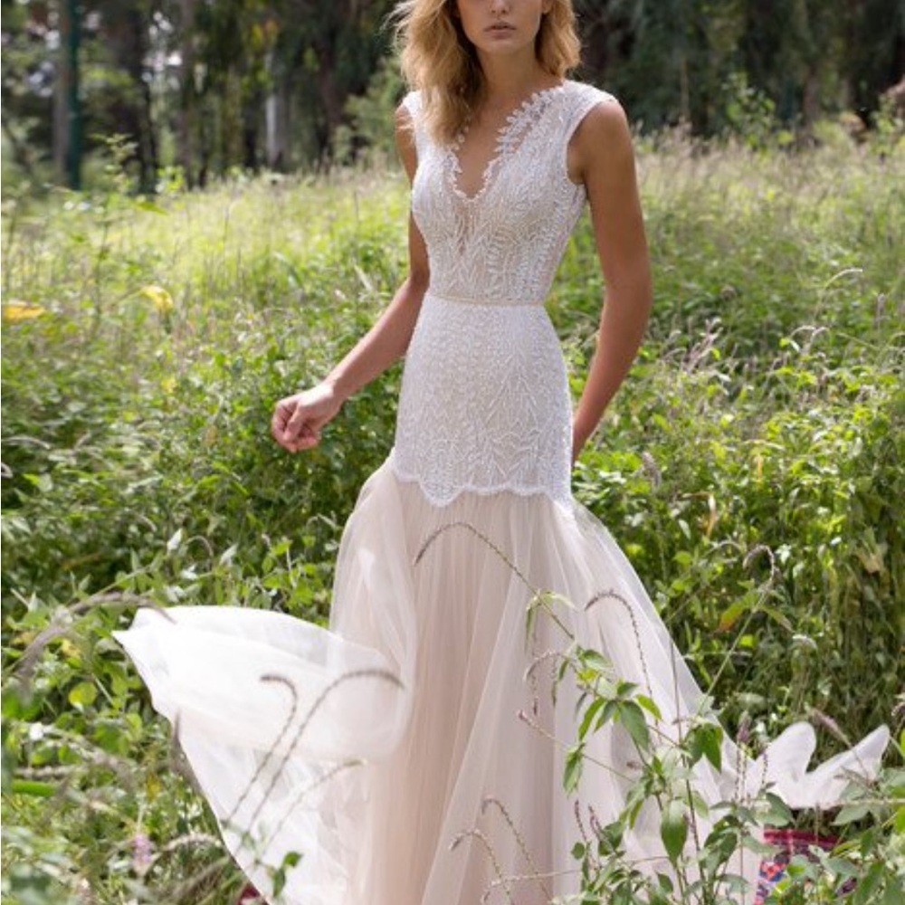 Grace Loves Lace Cream Wedding Dress with Lace Details